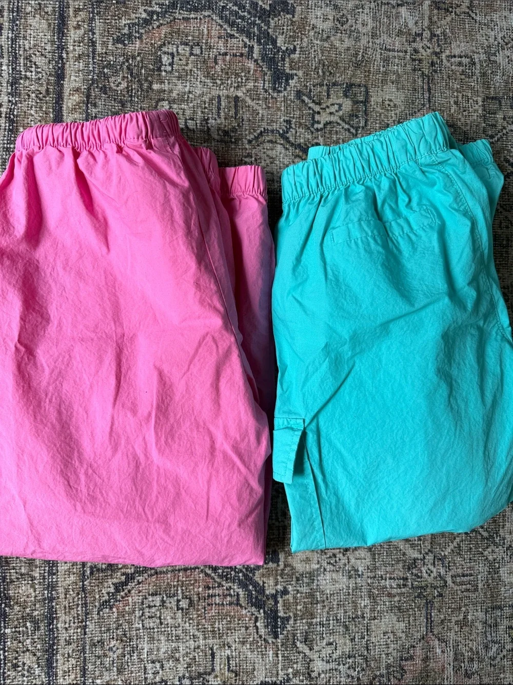 Gap Kids Cargo Jogger Pants - Pink & Teal